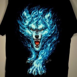 Wild Wolf Glow in the Dark Shirt - High Definition